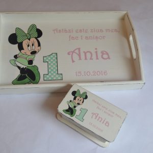 Baby Emerald Minnie - Set tava si cutiuta 1 anisor